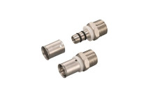 RIFENG STRAIGHT MALE ADAPTOR BRASS 32x3/4 CRIMPED