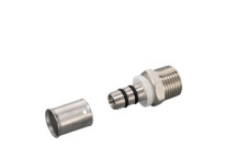 RIFENG STRAIGHT MALE ADAPTOR BRASS 16x1/2 CRIMPED