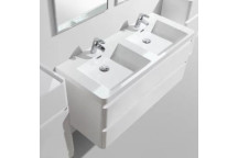 CLEAR CUBE MILAN 2TH DOUBLE BASIN ONLY FOR CABINET WHITE 1200x480x50mm