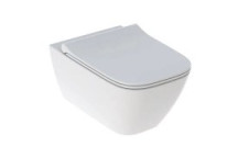 GEBERIT 500.685.01.1 SMYLE SQUARE RIMFREE WALL HUNG PAN & SEAT WHITE