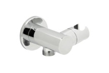 GENEBRE ROUND CP WALL OUTLET BRACKET WITH FLEXI HOSE CONNECTOR 1633 04