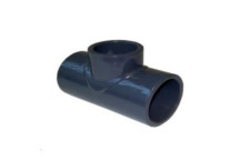 uPVC S/WELD REDUCING TEE 50x25 PLAIN GREY