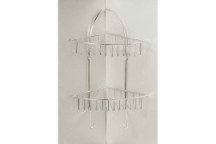 GV DI BELLA CHUBS4 CORNER BATHROOM RACK WITH HOOKS STAINLESS STEEL