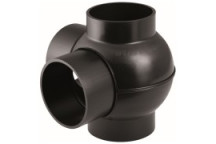GEBERIT HDPE OFF DOUBLE BRANCHBALL FITTING 63x63mm 85deg 90deg 364.320
