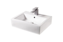 VAAL 704201 WEAVER RECTANGULAR 1TH COUNTER BASIN WHITE 575X455