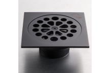 GIO A1015-12/MB 100X100MM SQUARE SHOWER TRAP MATT BLACK