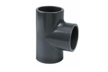 uPVC S/WELD EQUAL TEE 50mm PLAIN GREY