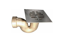 COBRA SHOWER TRAP BRASS CP SQUARE GRATE 40mm 373SQ