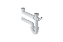 GEBERIT 152.715.11.1 P TRAP FOR SINK AND HOSE CONNECTOR 50MM WHITE