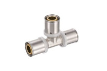 PEXMAN EQUAL TEE BRASS 25mm CRIMPED