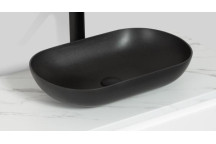 CLEAR CUBE LAVELLO BASIN (NO OVERFLOW) MATT BLACK 540x340x120mm