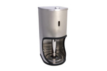 AFC TOILET ROLL HOLDER LOCKABLE S/STEEL 2 ROLL ROUND TPSS2A