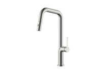 MERELLI DUO2 SINK MIXER & PULL-OUT NOZZLE 1TH BRUSHED S/S