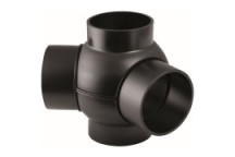 GEBERIT HDPE DOUBLE BRANCHBALL FITTING 63x63mm 85deg 364.370.16.1