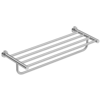 BATHROOM BUTLER 4693BRSH TOWEL SHELF AND HANG BAR - 650MM BRUSHED