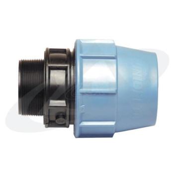 HDPE COMPRESSION ADAPTOR BSP MALE 63X2 7026