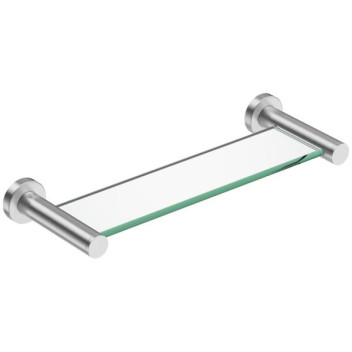 BATHROOM BUTLER 4625BRSH GLASS SHELF BRUSHED SS 330mm