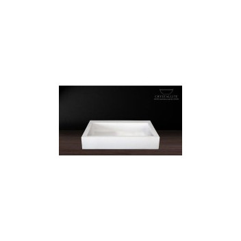 CRYSTALLITE ALTA MARIA COUNTER TOP BASIN WHITE 640x440x130