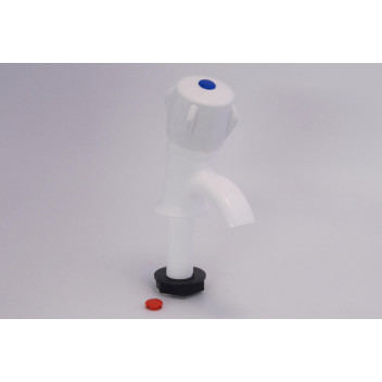 COLOUR TAP 350 PILLAR TAP WHITE 15mm