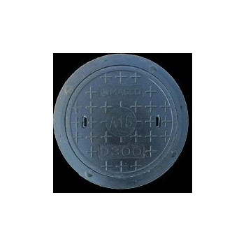 MASCO POLYMER MANHOLE COVER & FRAME ROUND 300mm L/DUTY A15