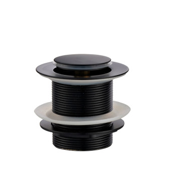 PLUMLINE STANDARD CLICK BASIN WASTE UNSLOTTED MATT BLACK 32mm