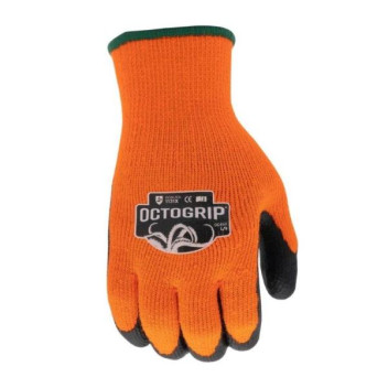 OCTOGRIP GLOVE COLD WEATHER (ORANGE) POLYKNIT/FOAM LATEX - XL OG450