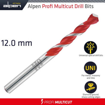 ALPEN PROFI MULTICUT DRILL BIT 12x120mm