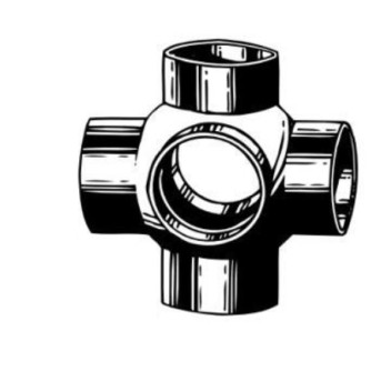 VALSIR VS0322001 HDPE BALL JUNCTION 4 INLETS 110X50mm 90deg
