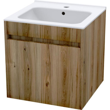 LECICO ZARA W/HUNG CABINET & BASIN COMBO SAHARA 495x515x475
