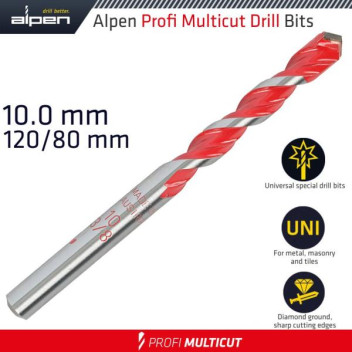 ALPEN PROFI MULTICUT DRILL BIT 10x120mm