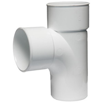 MARLEY ROUND PVC DOWNPIPE TEE JUNCTION 80x90 DY301