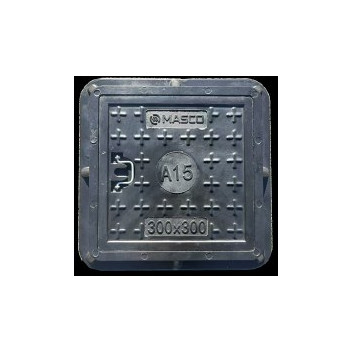 MASCO POLYMER MANHOLE COVER & FRAME 300X300 L/DUTY A15