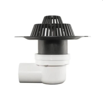 HYDRAIN COMPLETE - DOMED GRATE & FLANGE 75mm SIDE OUTLET 097802