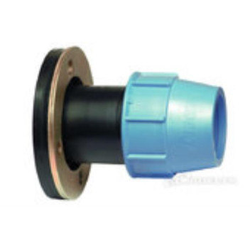 HDPE COMPRESSION FLANGE ADAPTOR INCL BACKING RING T10 90x4