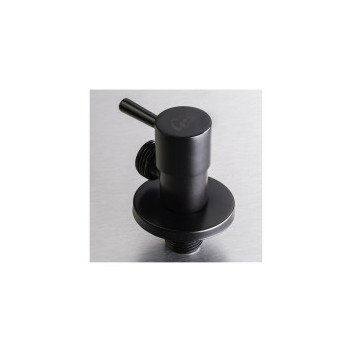 GIO A277/MB ROUND QUARTER TURN ANGLE VALVE MATT BLACK