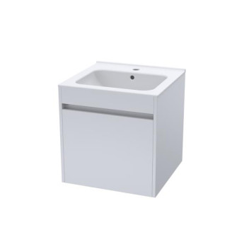 LECICO ZARA W/HUNG CABINET & BASIN COMBO HG WHITE 495x515x475