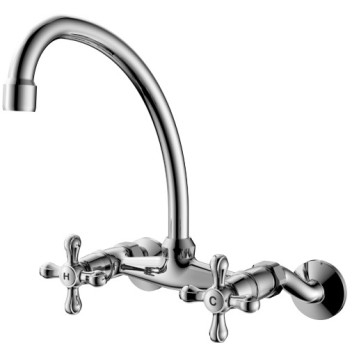 PLUMLINE TUDORA SINK MIXER WALLTYPE CP 15mm