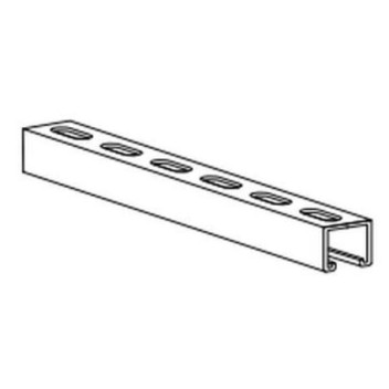 VALSIR VS0420180 GALV STEEL RAIL 5m LENGTH 41X41X2