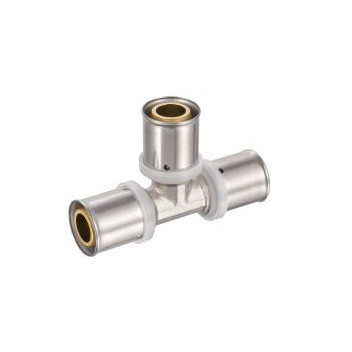 PEXMAN EQUAL TEE BRASS 20mm CRIMPED