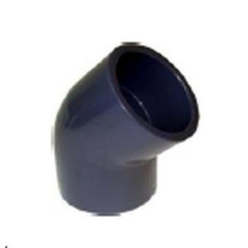 uPVC S/WELD ELBOW 200x45 PLAIN GREY