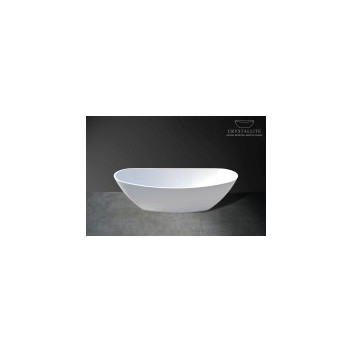 CRYSTALLITE LAYLA 1.6 SLIMLINE FREE STANDING BATH WHITE 1660x815x555