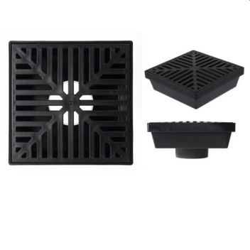 RAINDRAIN LITE 250X250mm PP GRATE & HOUSING L/D - BLACK 097754
