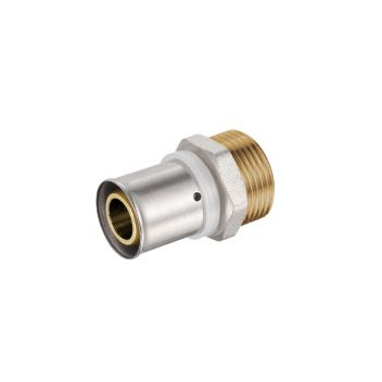 PEXMAN STRAIGHT MALE ADAPTOR BRASS 16x1/2 CRIMPED