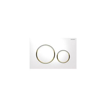GEBERIT 115.882.KK.1 SIGMA20 DUAL FLUSH ACTUATOR PLATE WHITE GOLD PLA
