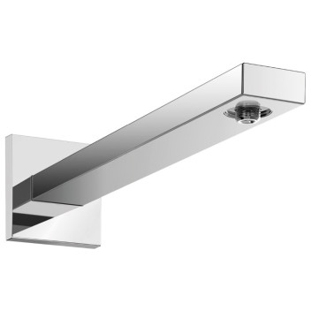 HANSGROHE 27694000 SQUARE SHOWER ARM & FLANGE CP 389mm LONG