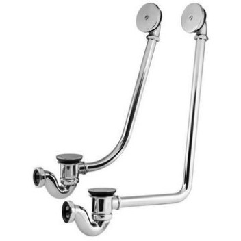 WIRQUIN 30900004 CP BATH TRAP & OVERFLOW SET FOR FREE STANDING BATH
