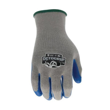 OCTOGRIP GLOVE HEAVY DUTY (GREY&BLUE)HD POLYE/LATEX LRG OG300/OG200