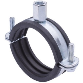 SPLIT PIPE GALV CLAMP & RUBBER LINING 138-142mm M8/M10