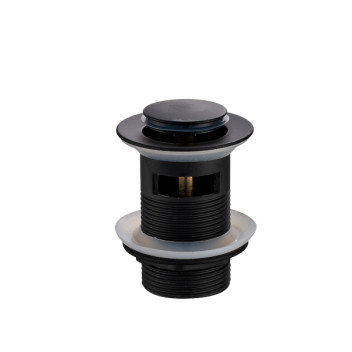PLUMLINE STANDARD CLICK BASIN WASTE SLOTTED MATT BLACK 32mm