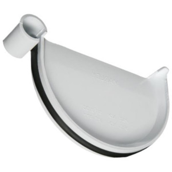 MARLEY HALF ROUND PVC GUTTER STOP END DE501